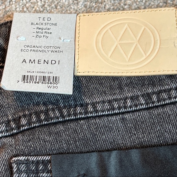 Amendi Ted Black Stone Shorts Size 30 NWT - Picture 2 of 8